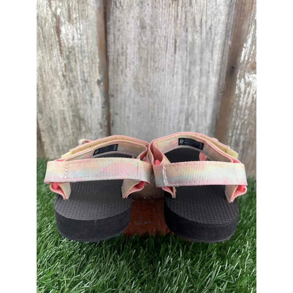 Teva Kids Original Universal Sandals Pastel Tie-dye Straps Kids US 1